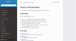 Desktop Screenshot of doc.scrapy.org